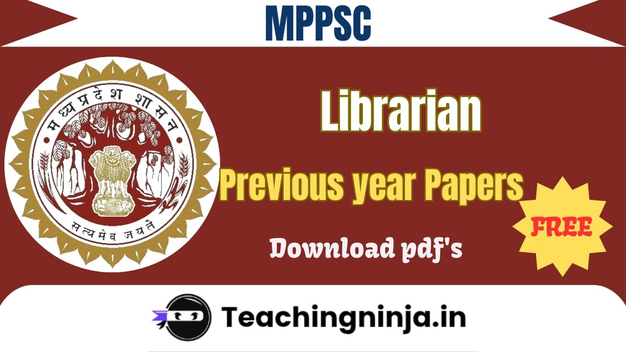 MPPSC Librarian Previous Papers Pdf Free Download