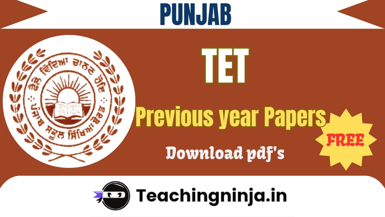 PSTET 2025 Previous Papers Pdf Free Download