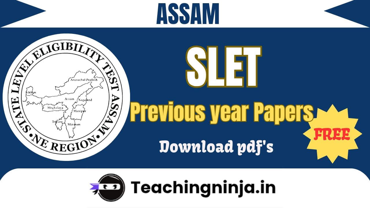 SLET 2025 Previous Papers Pdf Free Download