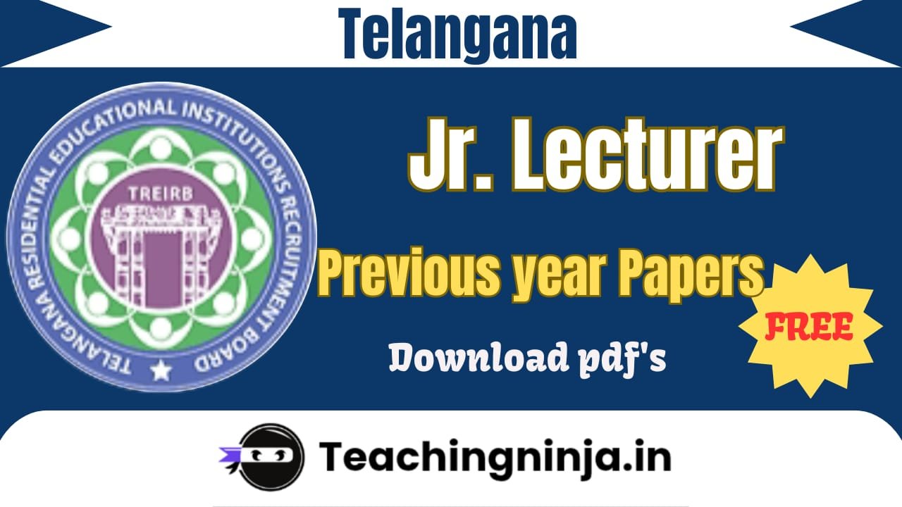 Telangana Junior Lecturer Previous Paper Pdf Free