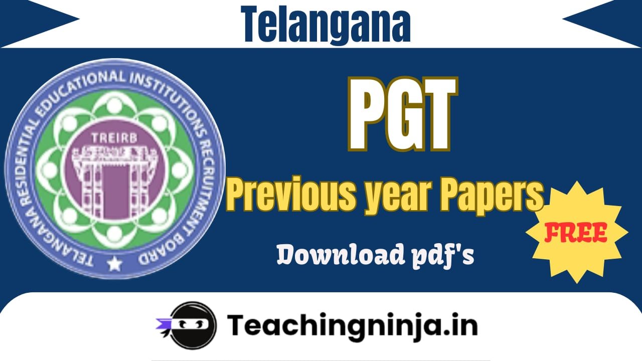 Telangana PGT Previous Papers Pdf Free Download