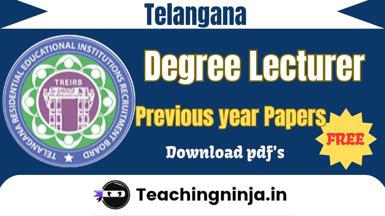 Telangana Degree Lecturer Previous Paper Pdf