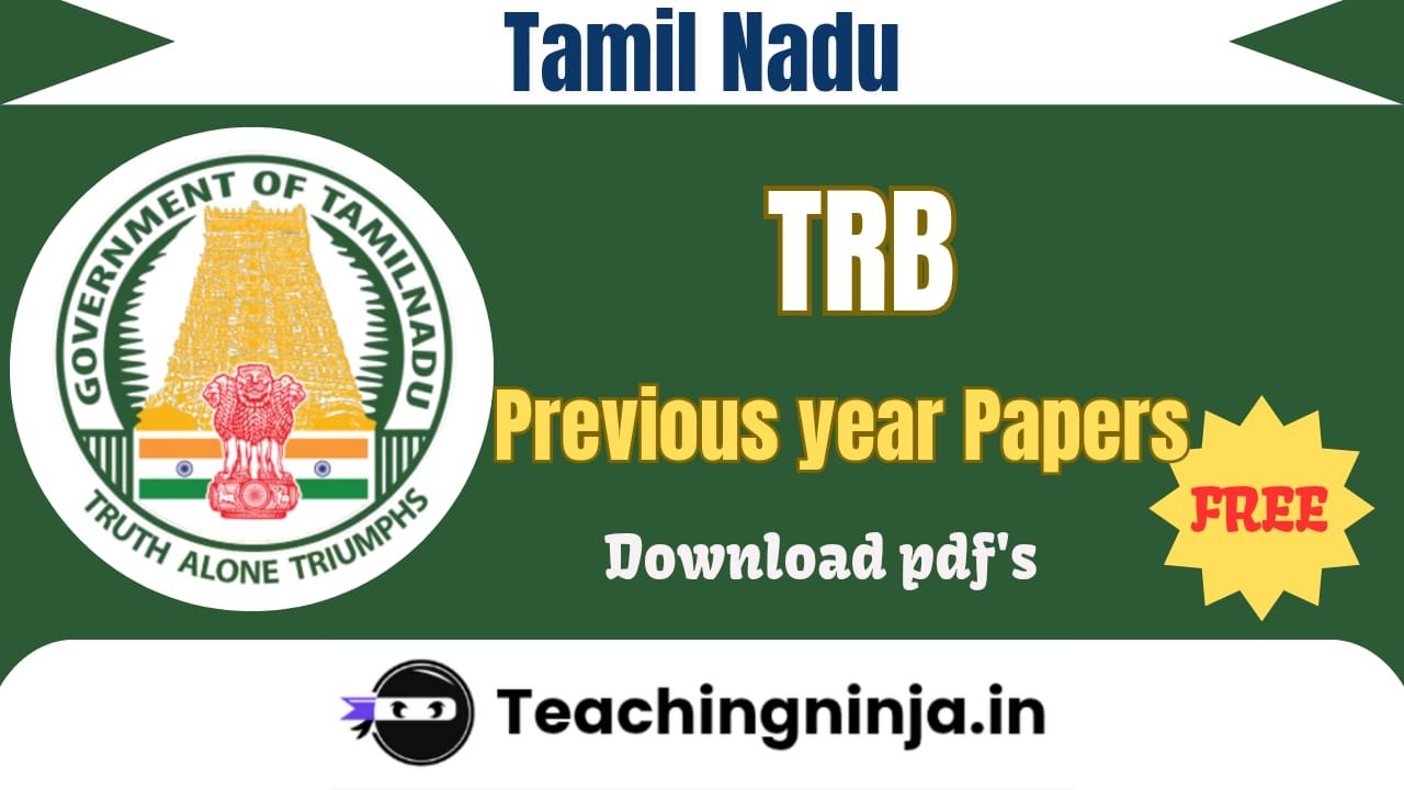 TN TRB 2025 Previous Papers Pdf Free Download