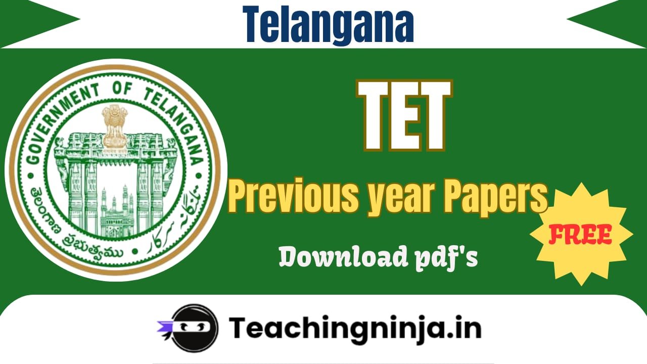 TS TET 2025 Previous Question Papers Pdf Download