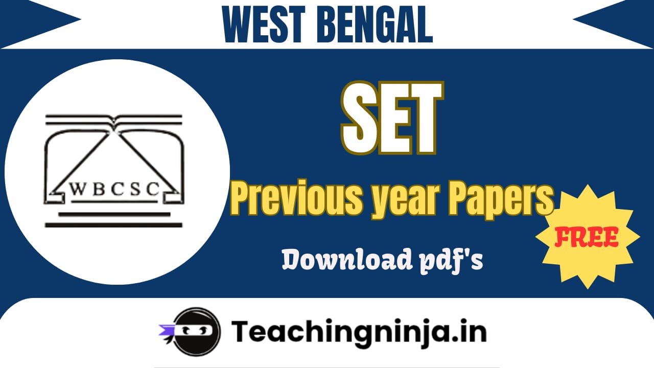 WB SET 2025 Previous Papers Pdf Free Download