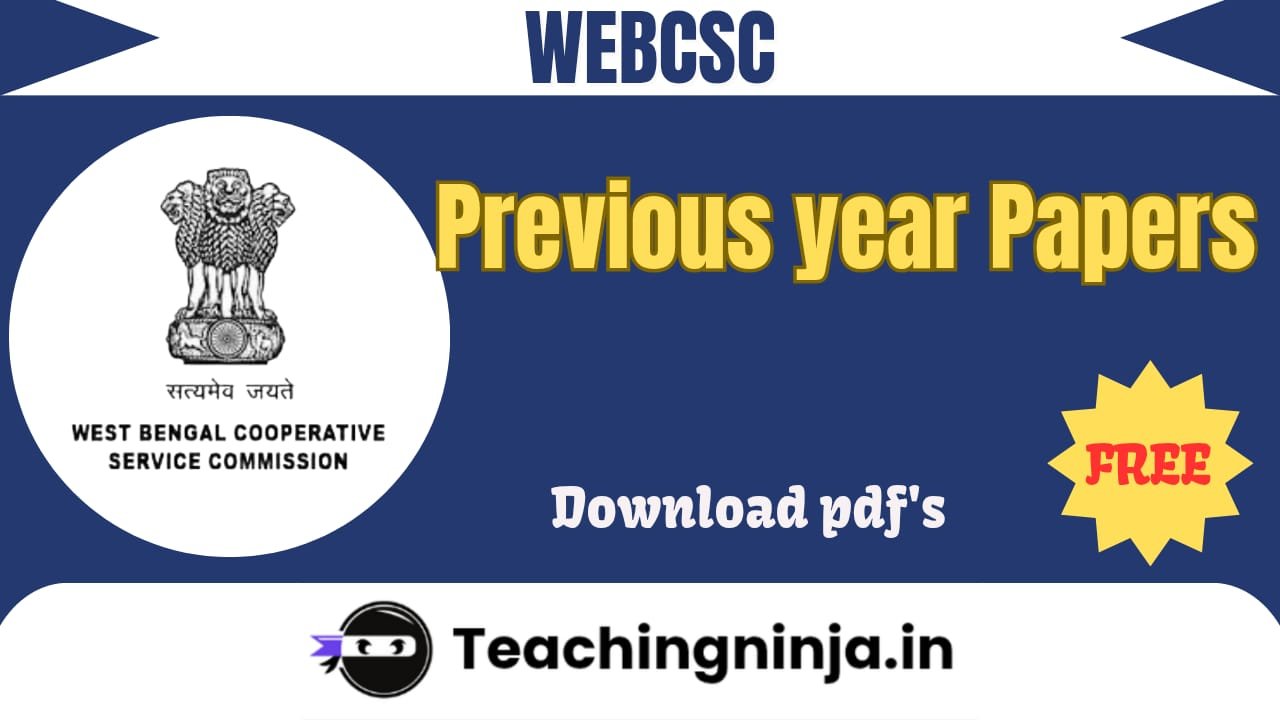 WEBCSC 2025 Previous Papers Pdf Free Download