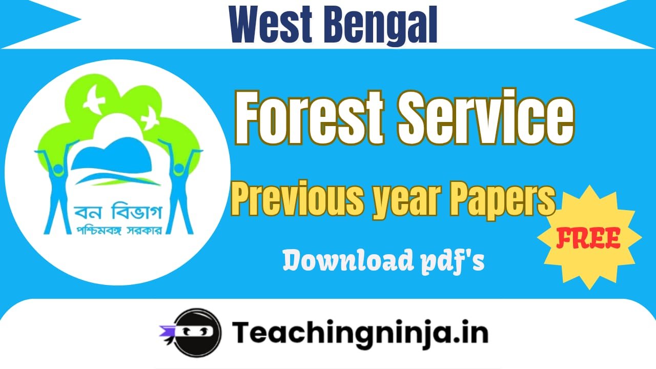 West Bengal Forest Service Previous Papers Pdf
