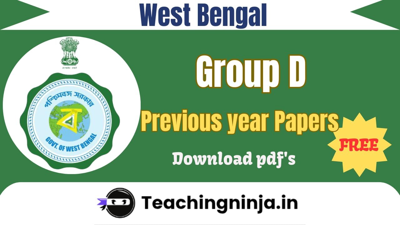 West Bengal Group D Previous Papers Pdf Download