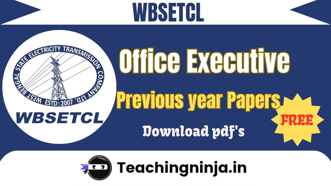 WBSETCL Office Executive Previous Papers Download