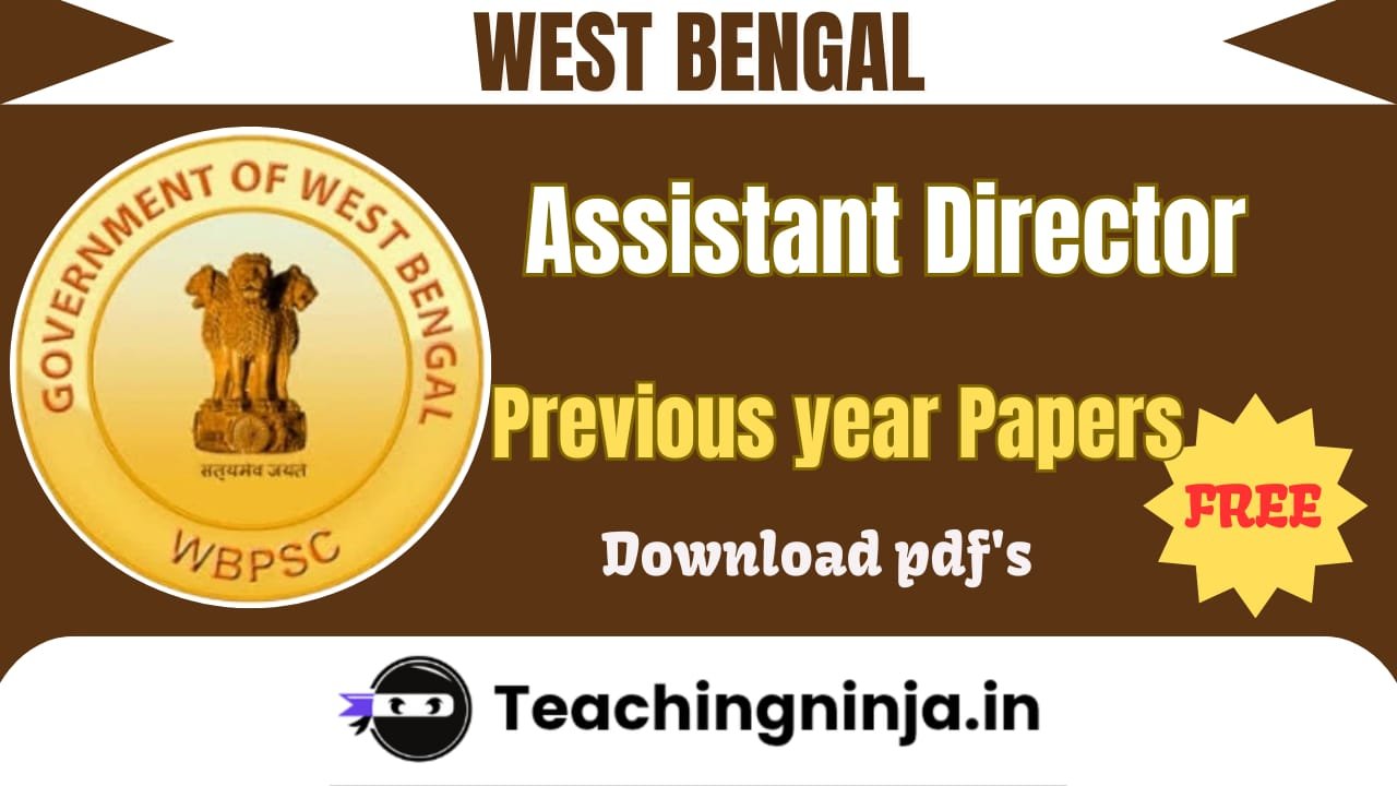 WBPSC Assistant Director Previous Papers Pdf
