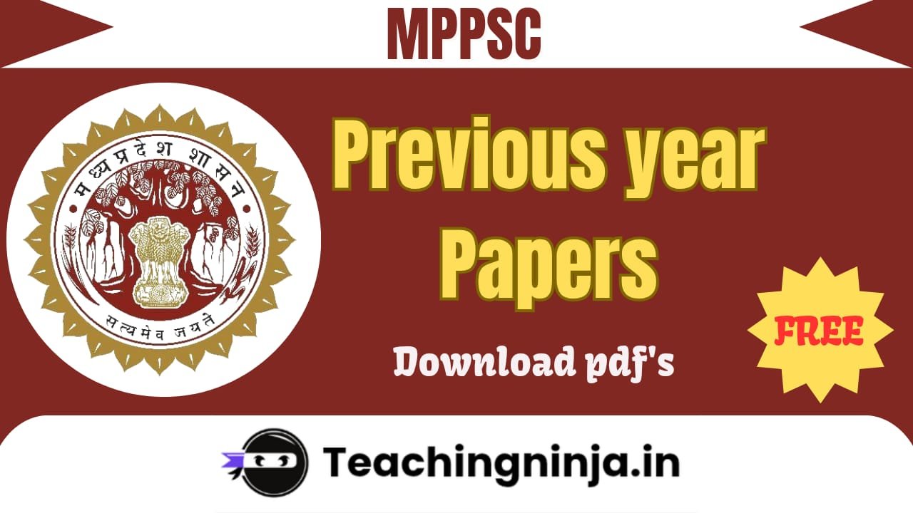 MPPSC Previous 2025 Papers Pdf Free Download