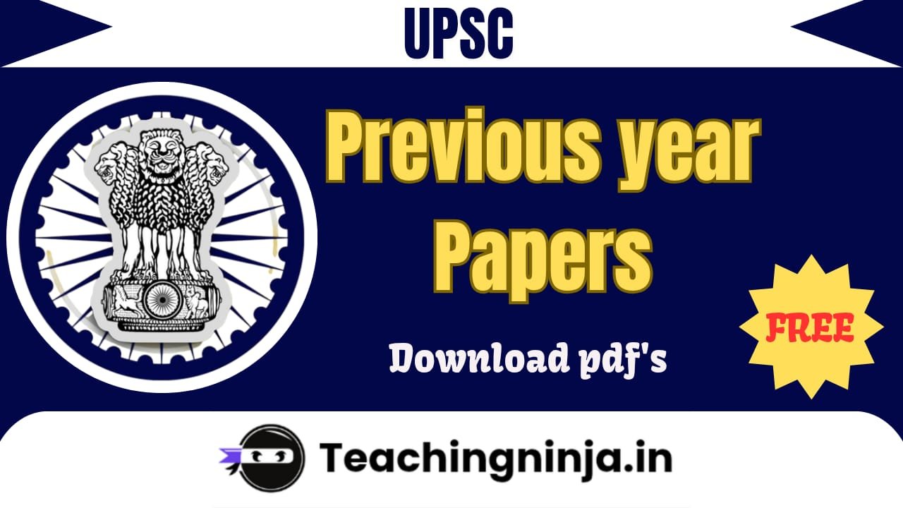 UPSC 2025 Previous Year Papers Pdf Free Download