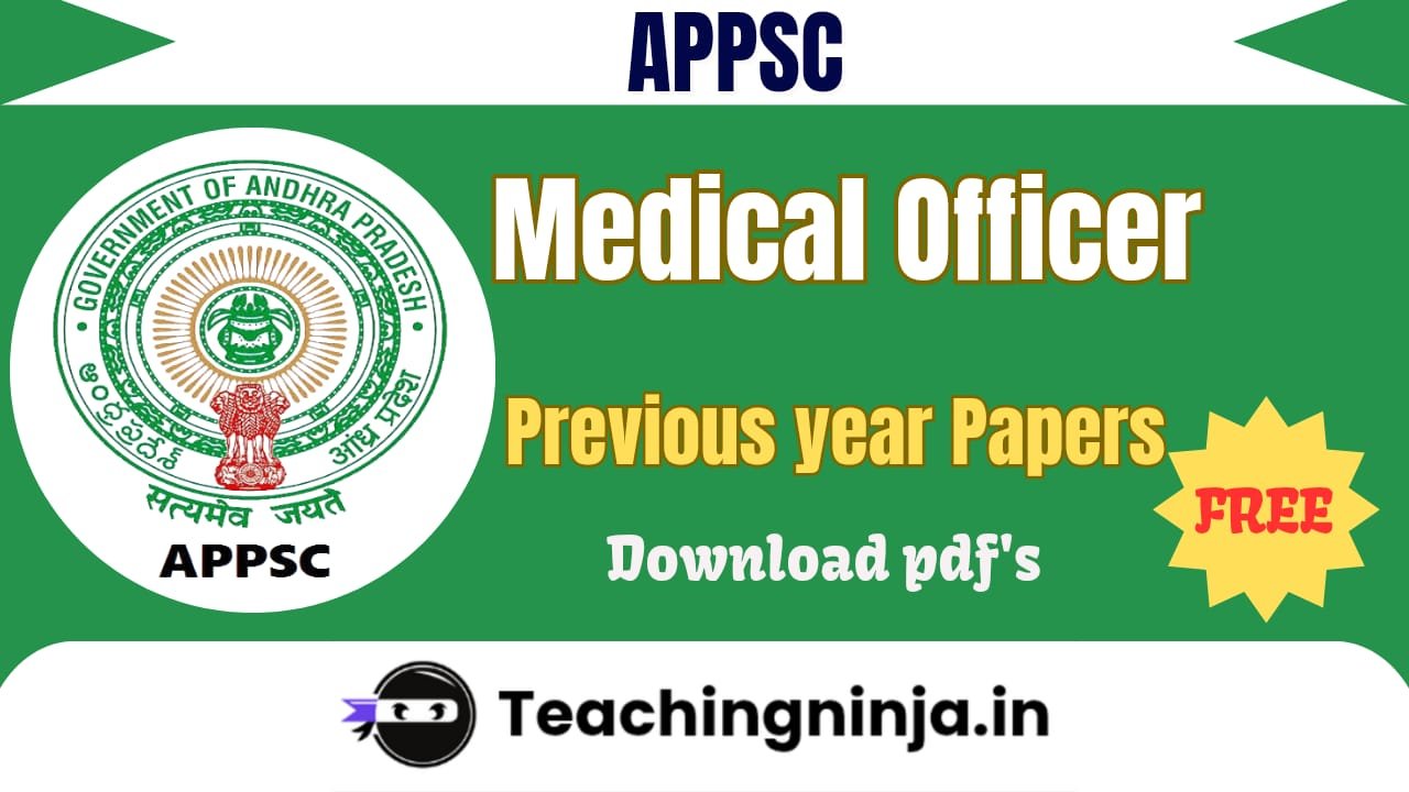 APPSC Medical Officer Previous Paper Pdf Free Download