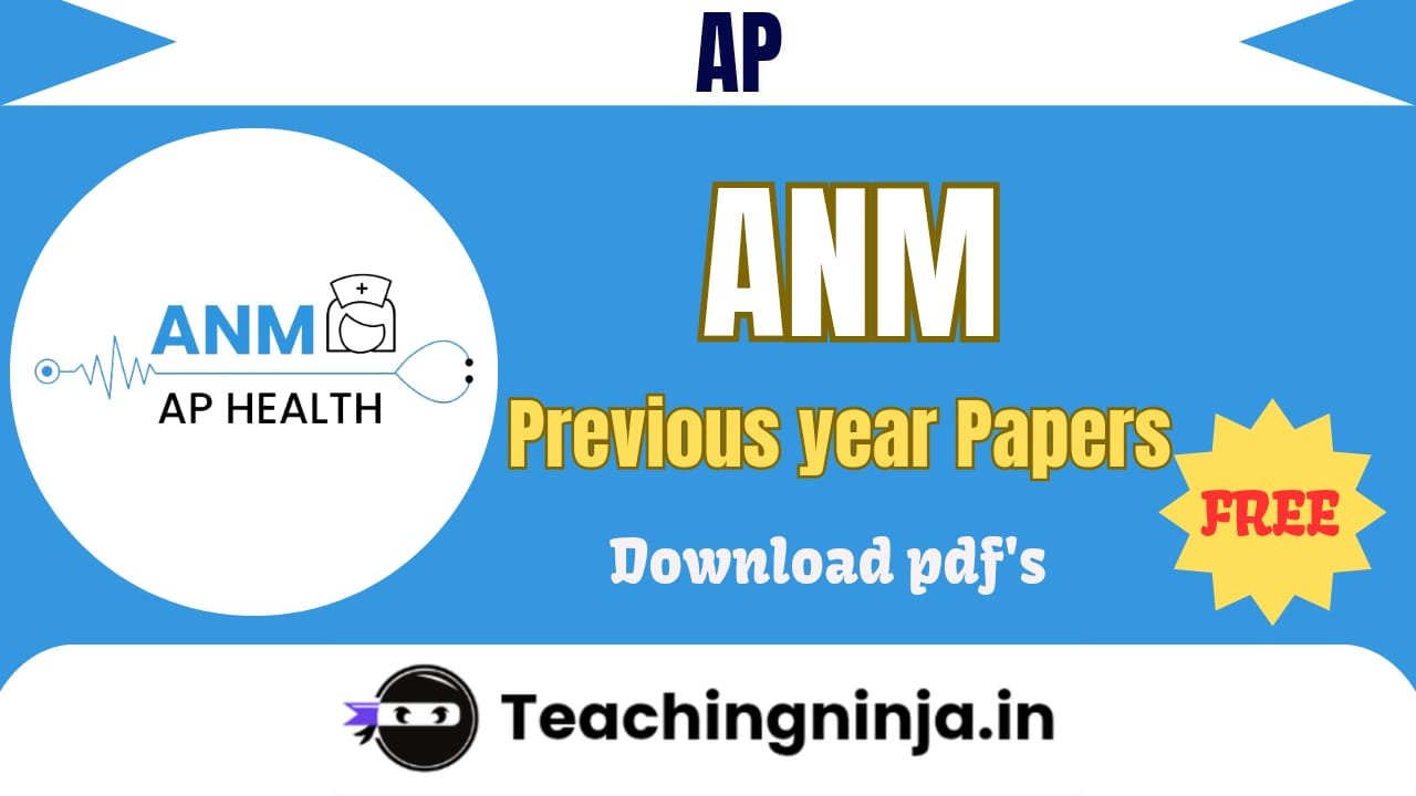 AP ANM Recruitment Previous Papers Pdf Free