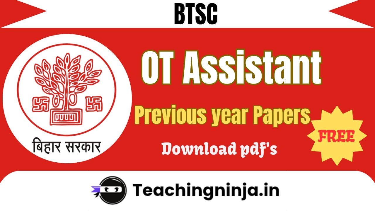 BTSC OT 2025 Assistant Previous Papers Pdf Download