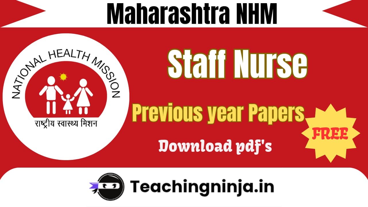 Maharashtra NHM Staff Nurse Previous Papers Pdf Download