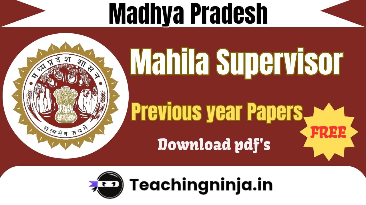 MP Mahila Supervisor Previous Papers Pdf Download