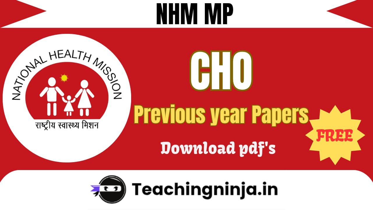 NHM MP CHO Previous Papers Pdf Free Download