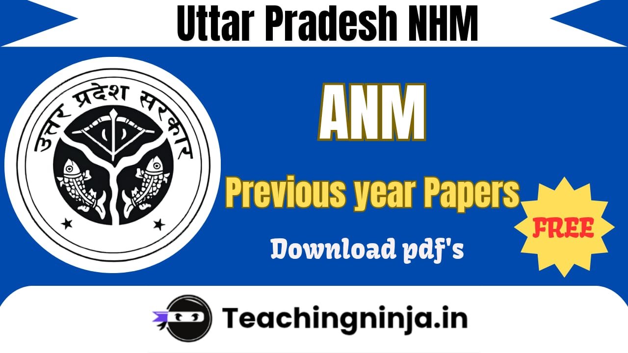 UP NHM ANM Previous Papers Pdf Free Download