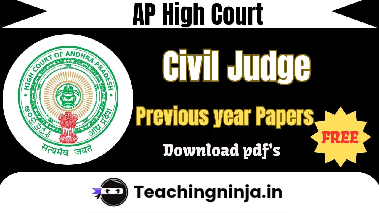 AP High Court Civil Judge Previous Papers Pdf Download