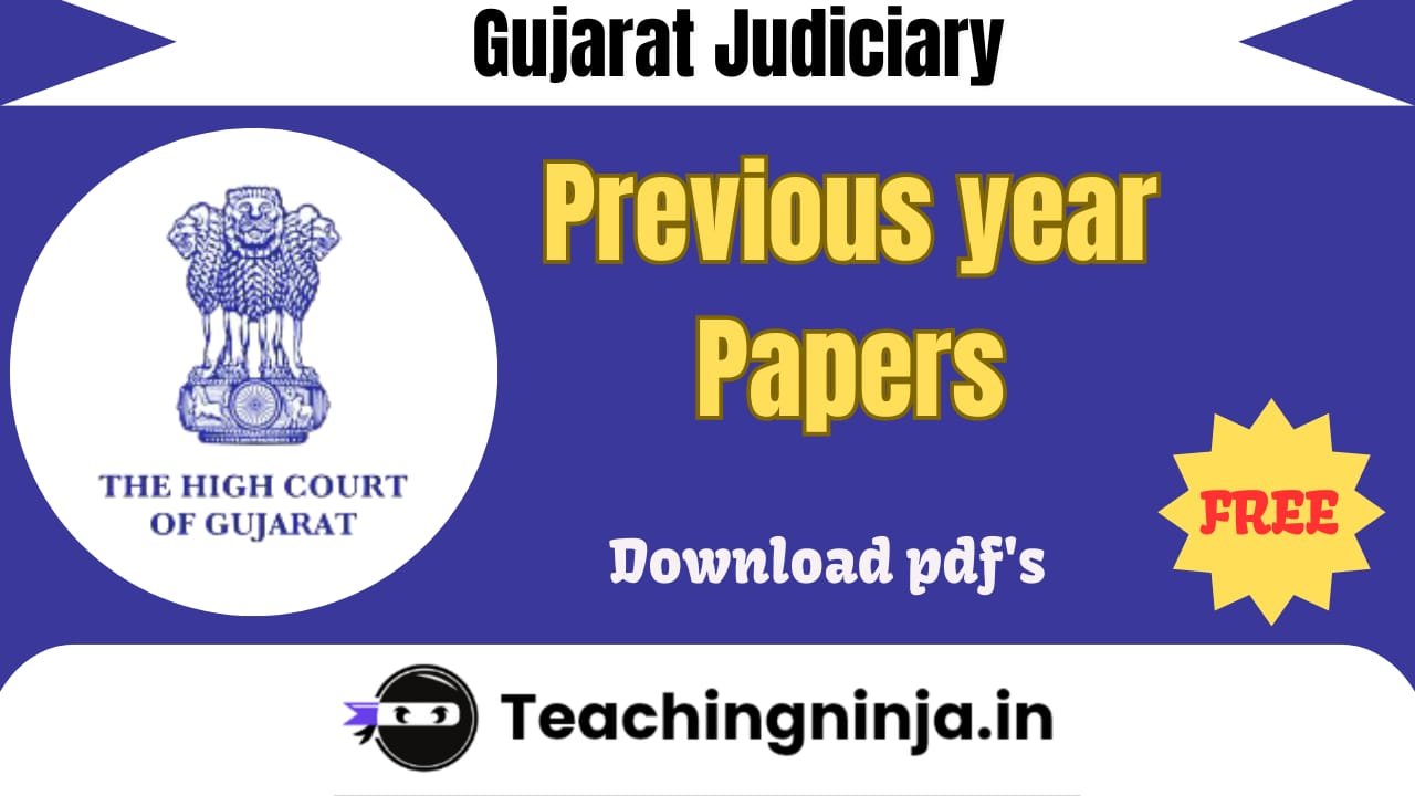 Gujarat Judiciary Previous Papers Pdf Free Download
