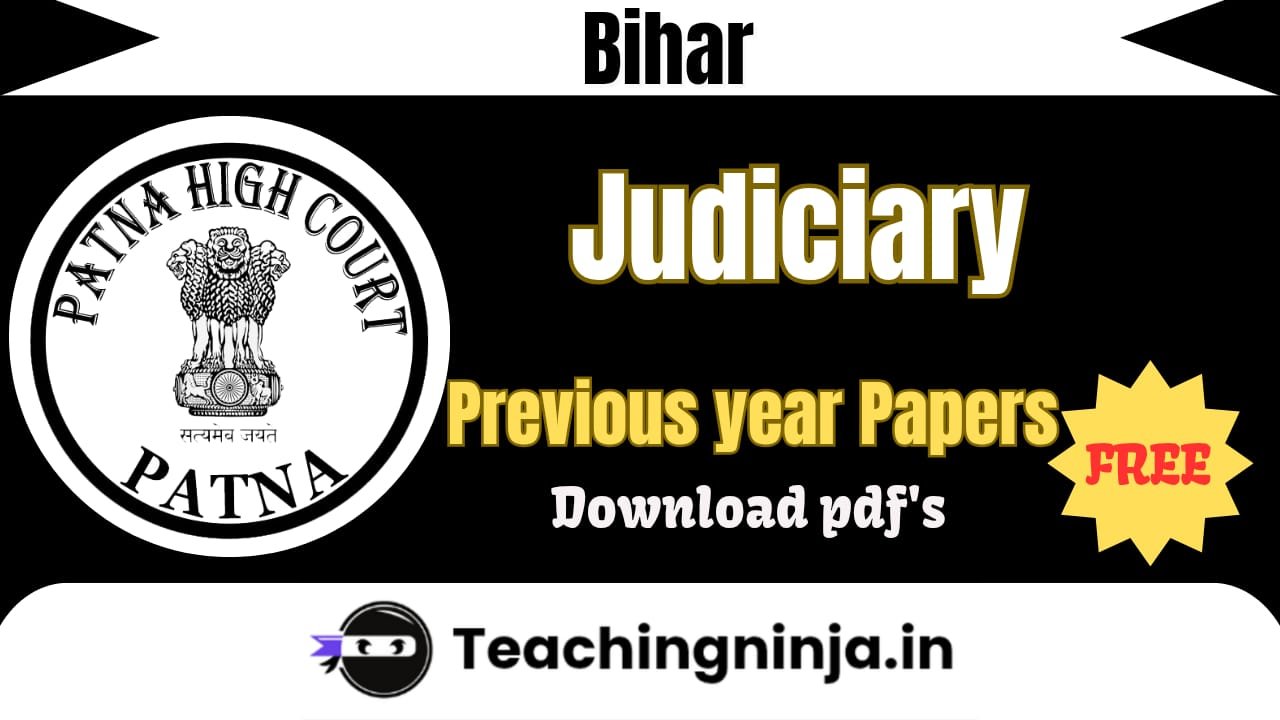 Bihar Judiciary Previous Papers Pdf Download Prelims Mains