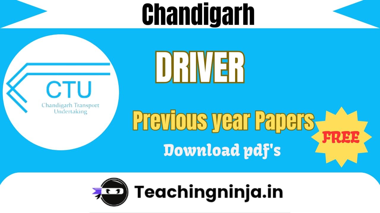 CTU Driver Previous Paper 2023 pdf Download here