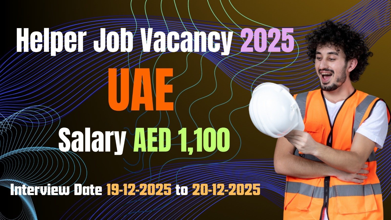 Helper Job Vacancy in UAE 2025 Salary AED 1100 Interview in Surat