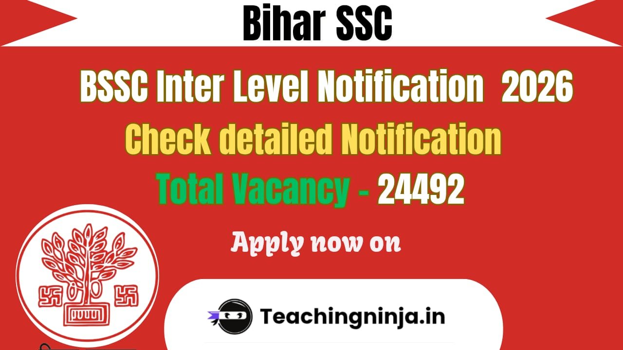 Bihar SSC Recruitment 2026 Inter Level 24492 Posts Out Now