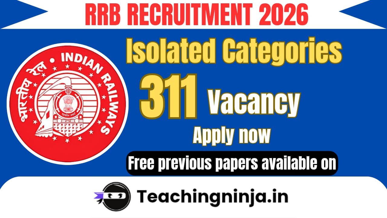 RRB Notification Isolated Category 331 Posts Apply Online