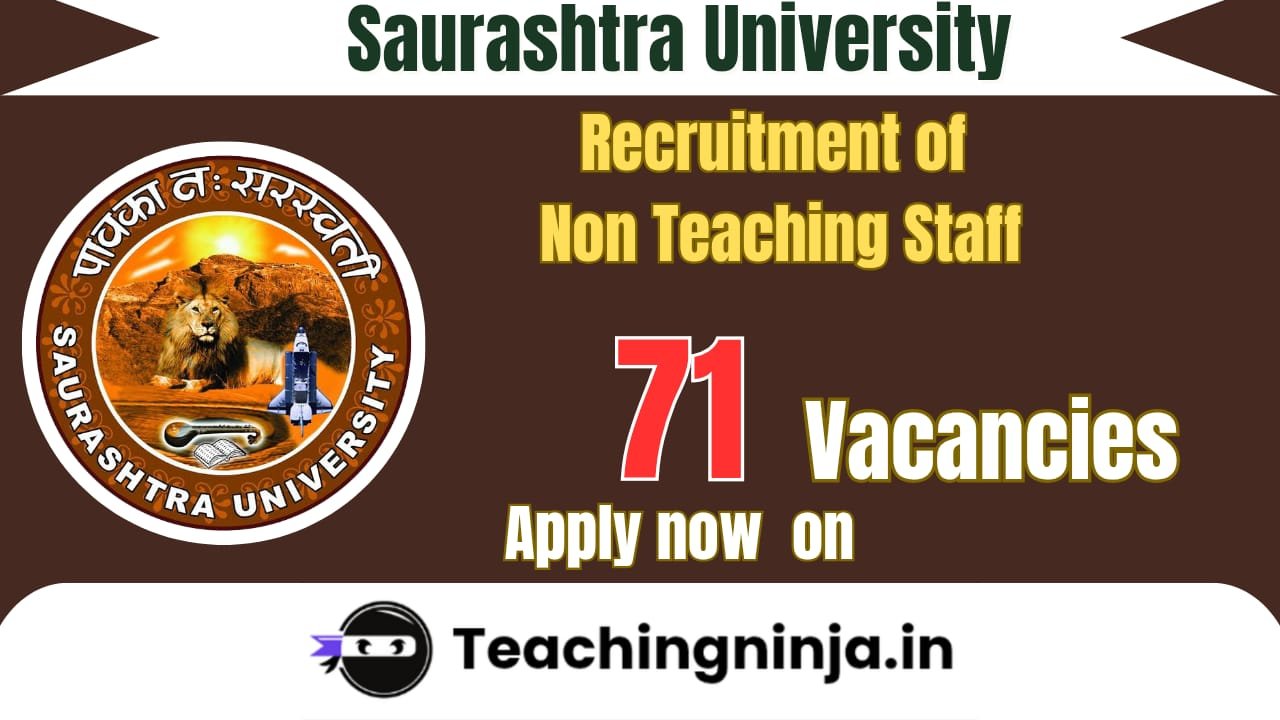 SU Non Teaching 71 Posts Recruitment 2026 Apply Online Now