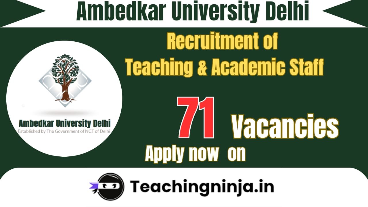 AUD Notification 2026 Teaching And Other 71 Posts Apply Now Online
