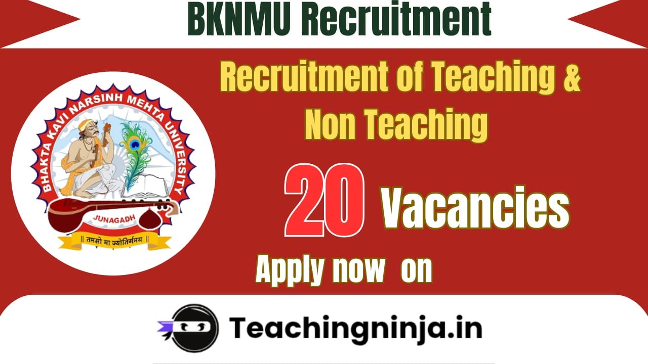 BKNMU Notification 2026 Teaching and Non Teaching out for 20 Posts Apply Online