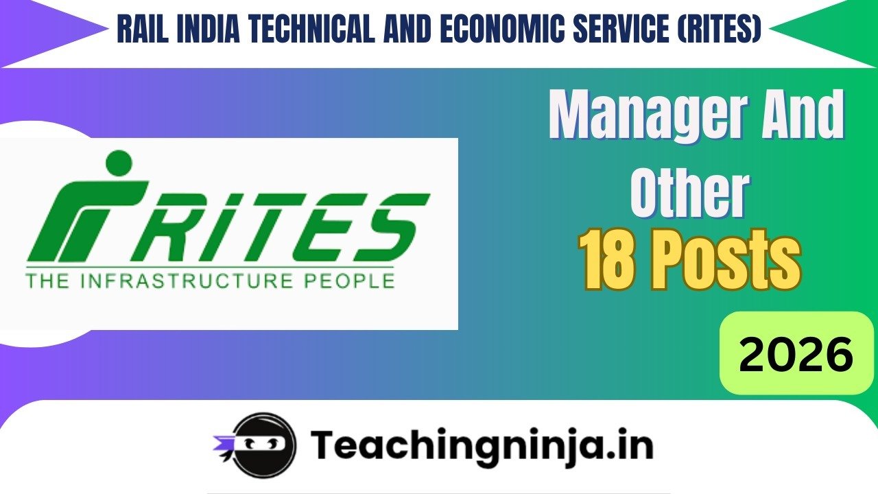 RITES ltd 2025 Manager And Other 18 Posts Apply Now Online