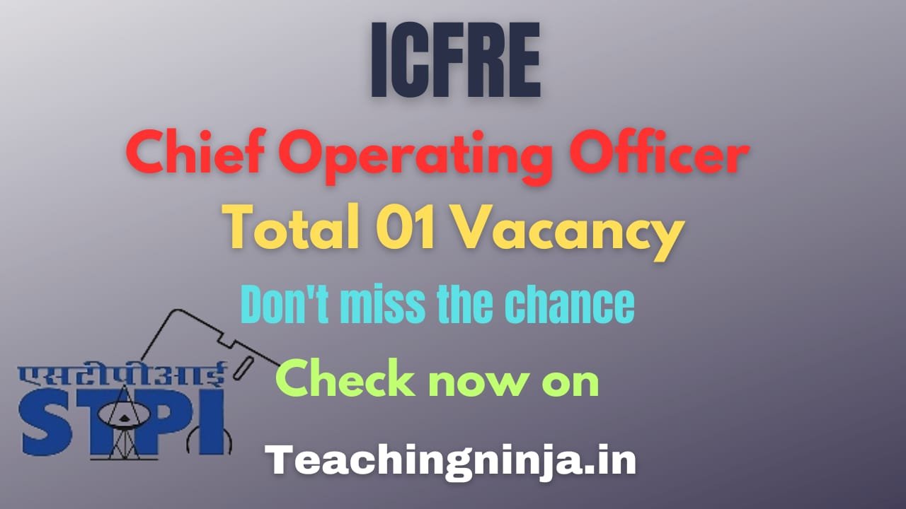 STPI Chief Operating Officer 2026 out for 01 Posts