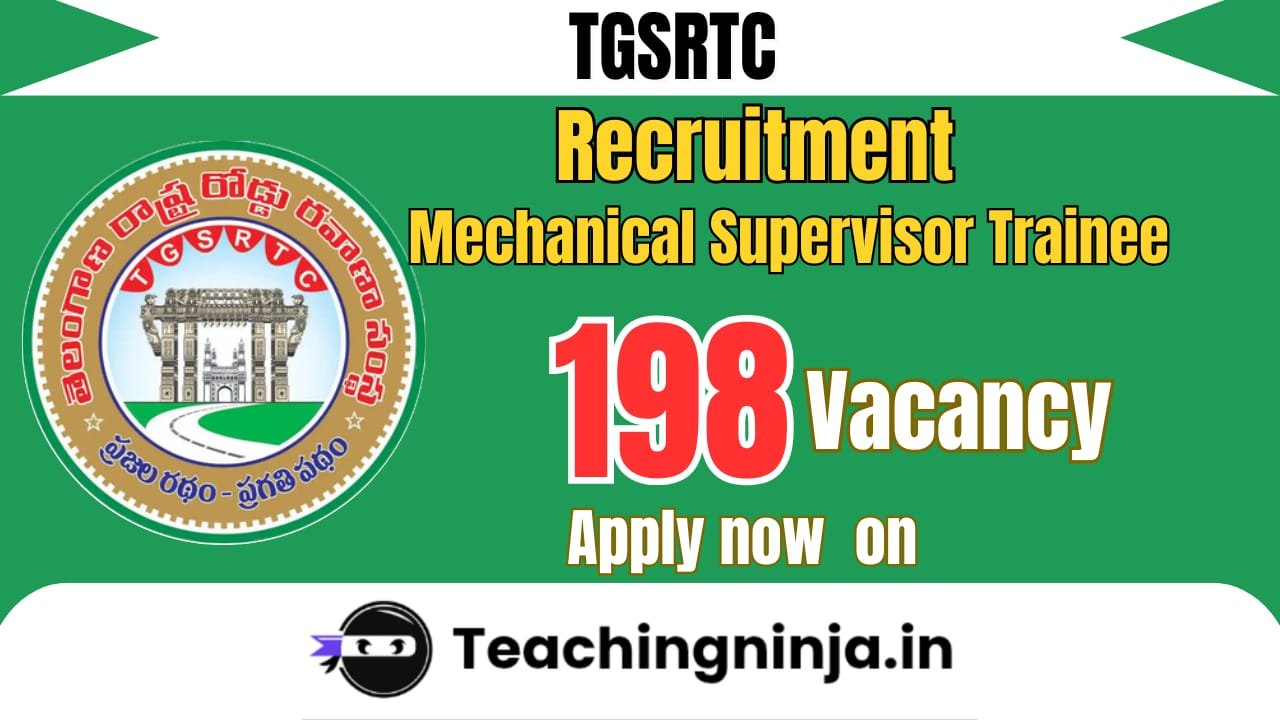 TGSRTC TST MST Notification 2026 out for 198 Posts Apply Online Now