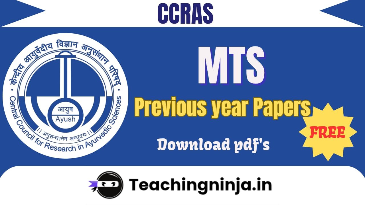 CCRAS MTS Previous Papers Pdf Free Download