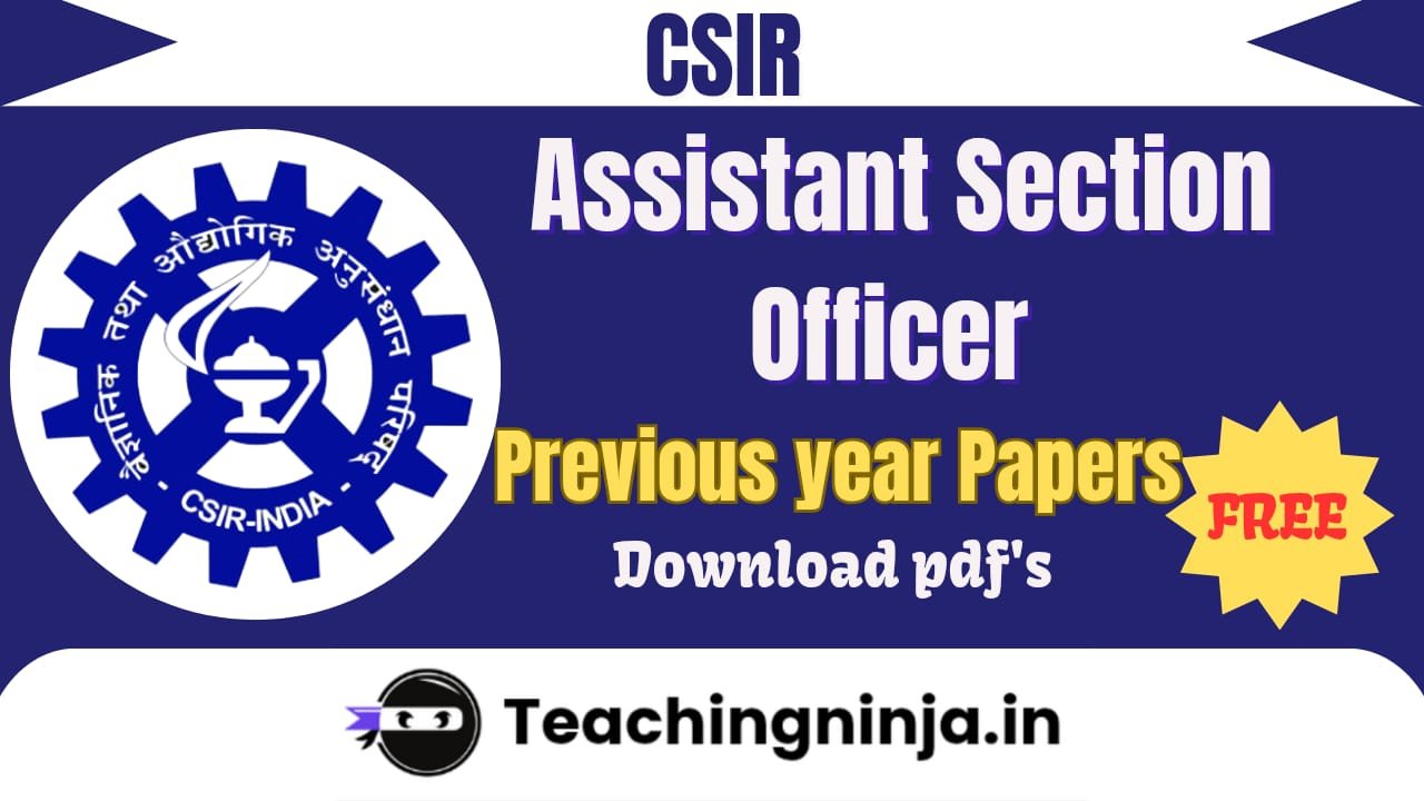 CSIR ASO Previous Papers Pdf Free Download Online