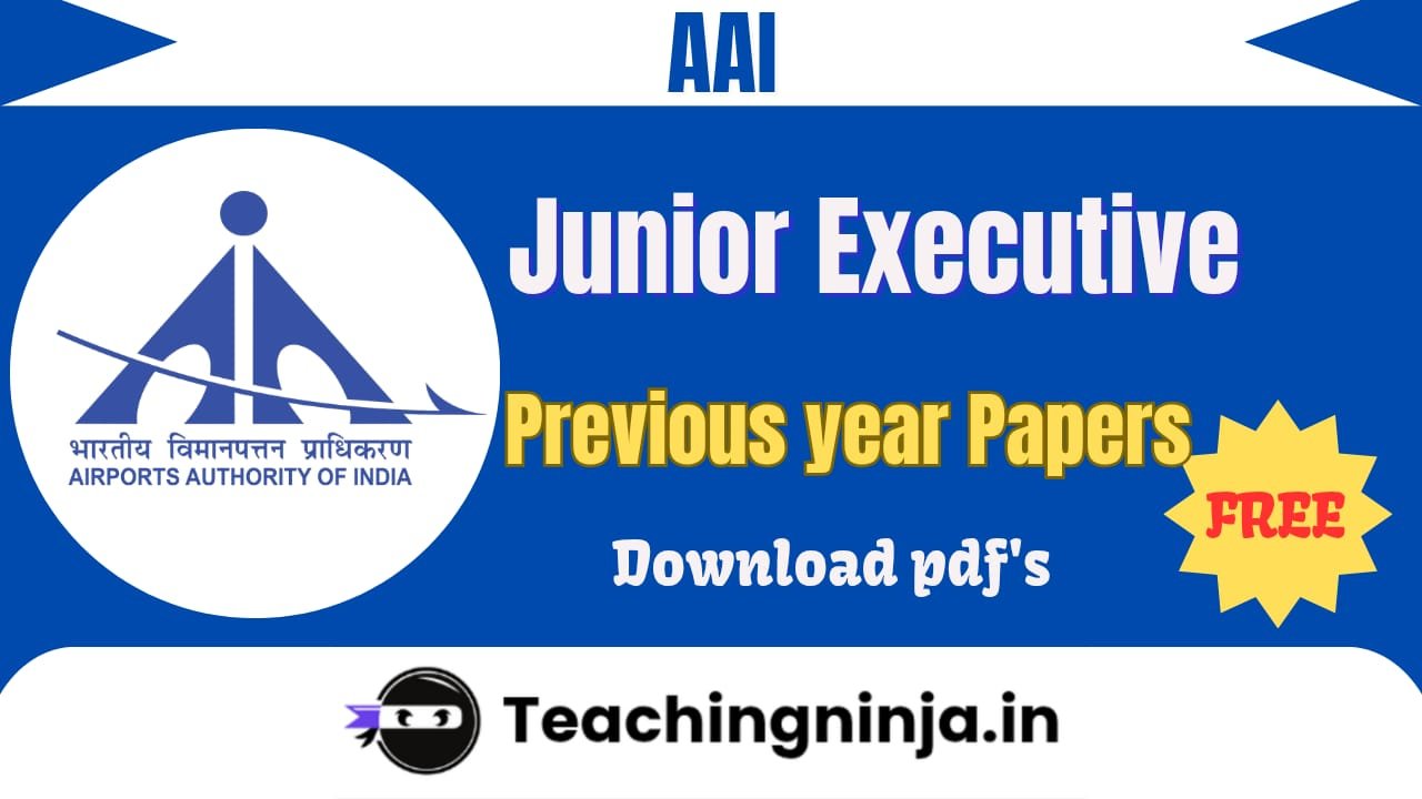 AAI Junior Executive Previous Papers Pdf Download