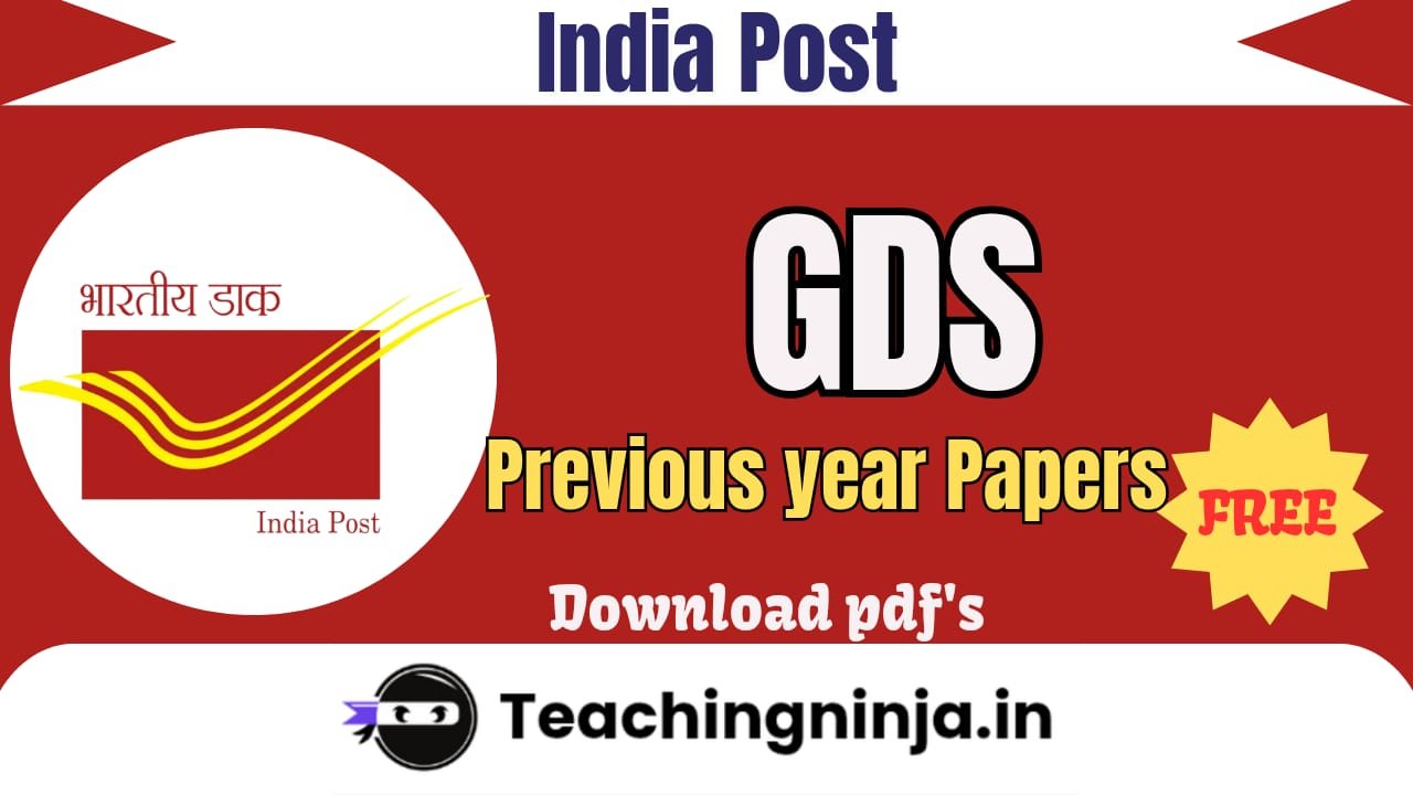 Gramin Dak Sevak GDS Previous Papers Pdf Free Download