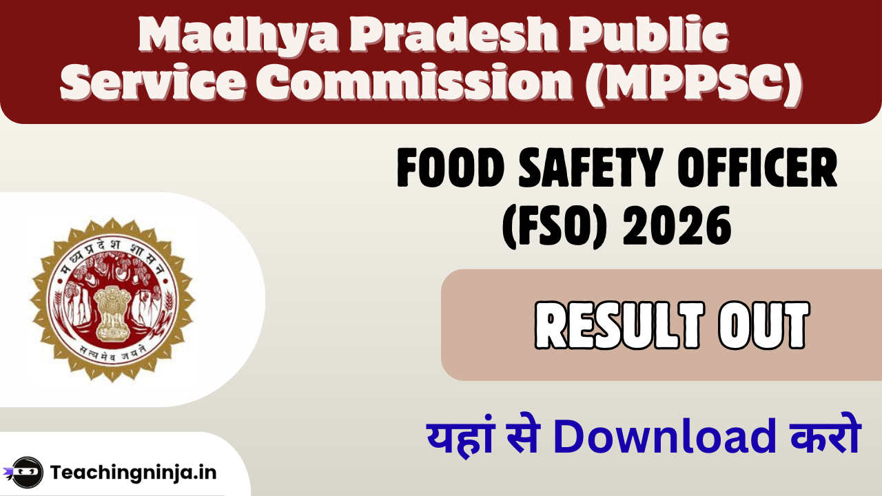 MPPSC FSO Result Link 2026 Released Now – Check Here