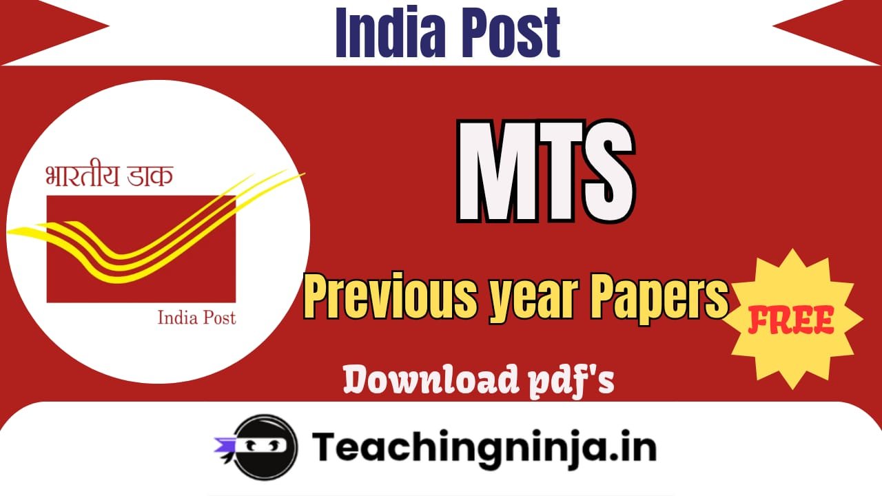 India Post MTS Previous Papers Pdf Free Download