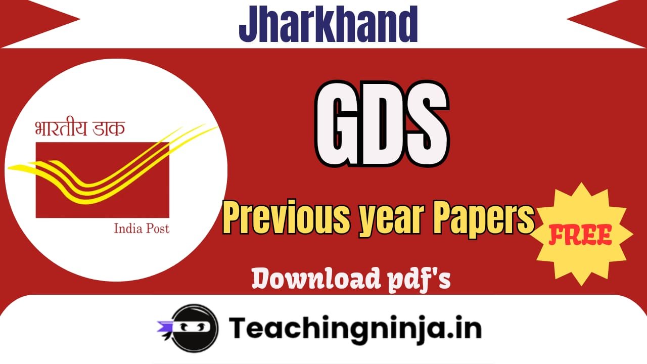 Jharkhand GDS Previous Papers Pdf Free Download