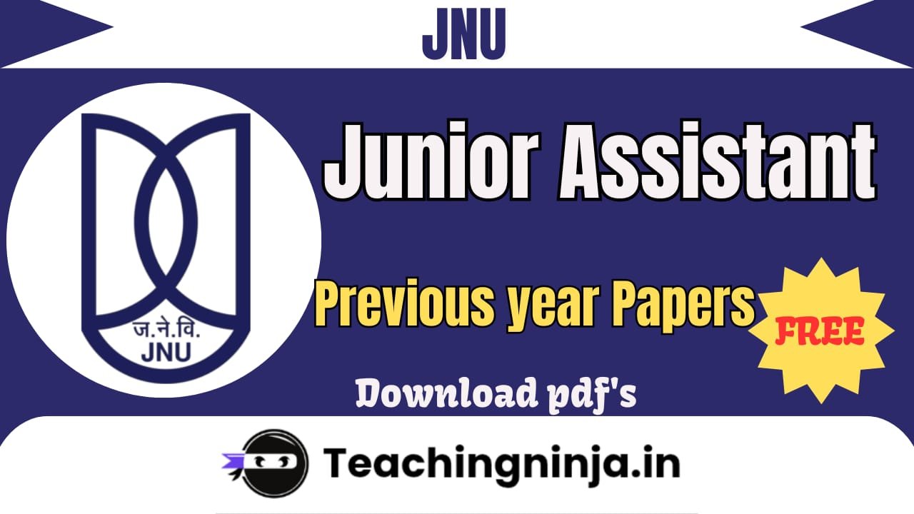 JNU Junior Assistant Previous Papers Pdf Free Download