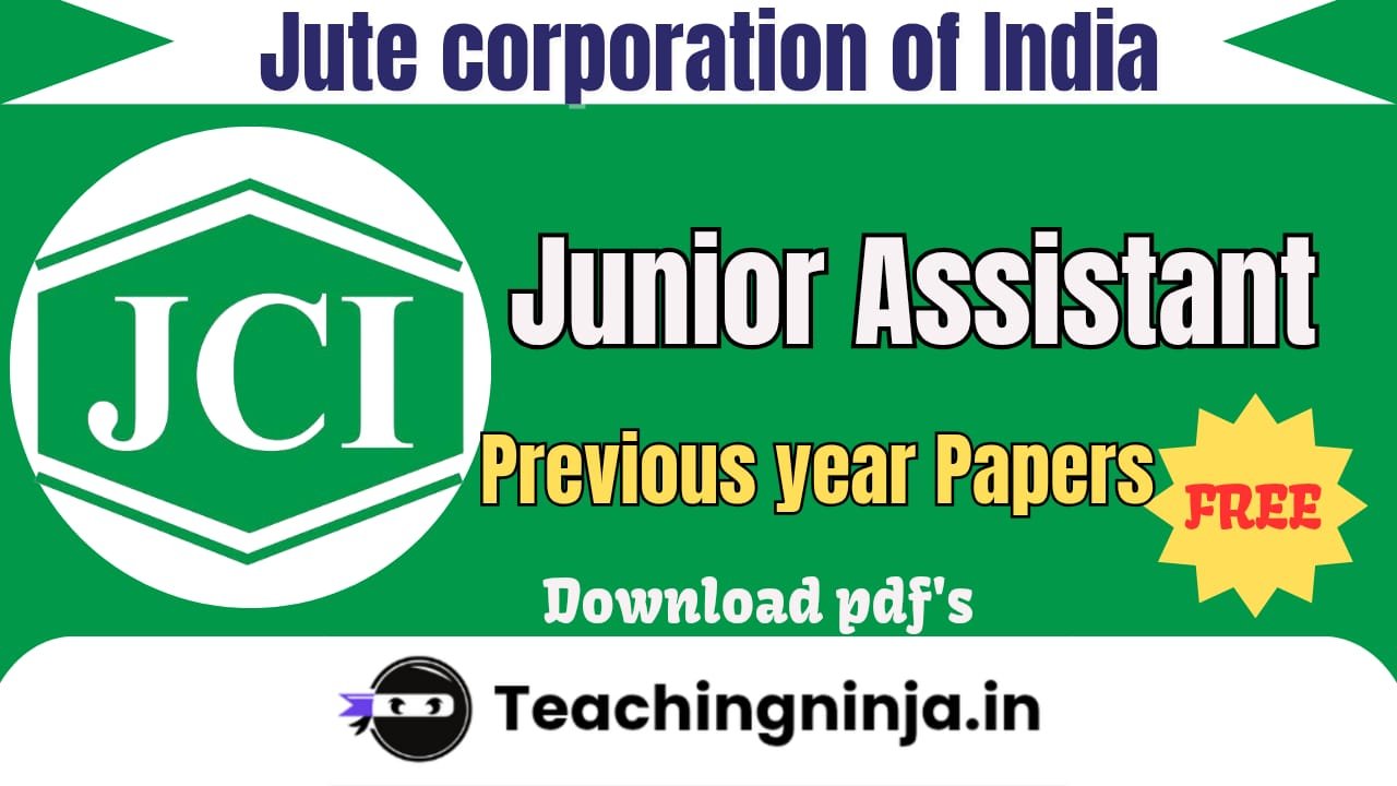JCI Junior Assistant Previous Papers Pdf Free Download
