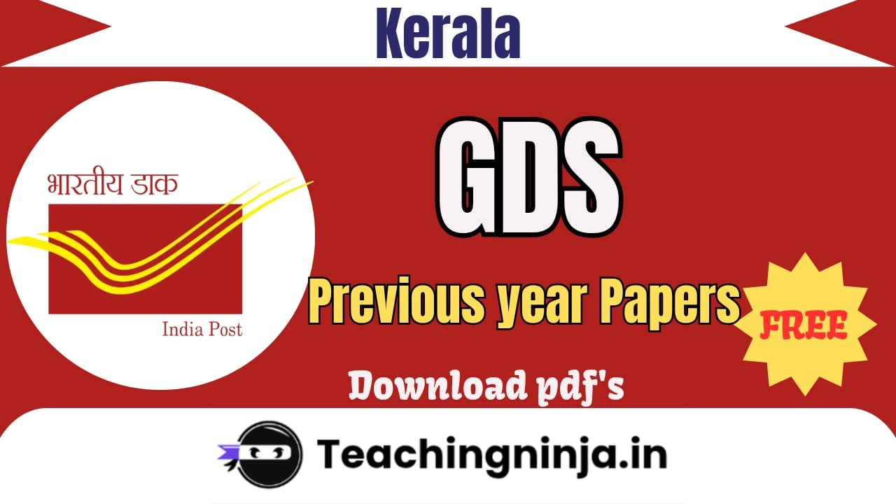 Kerala GDS Previous Year Papers Pdf Free Download
