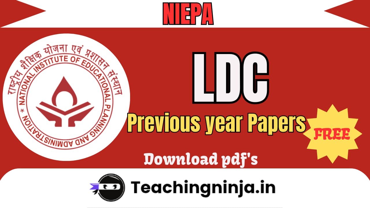 NIEPA LDC Previous Year Papers Pdf Free Download