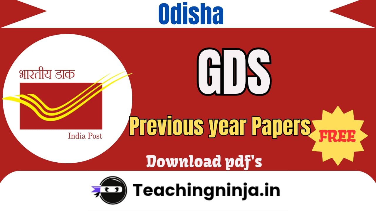 Odisha GDS Previous Year Papers Pdf Download Free