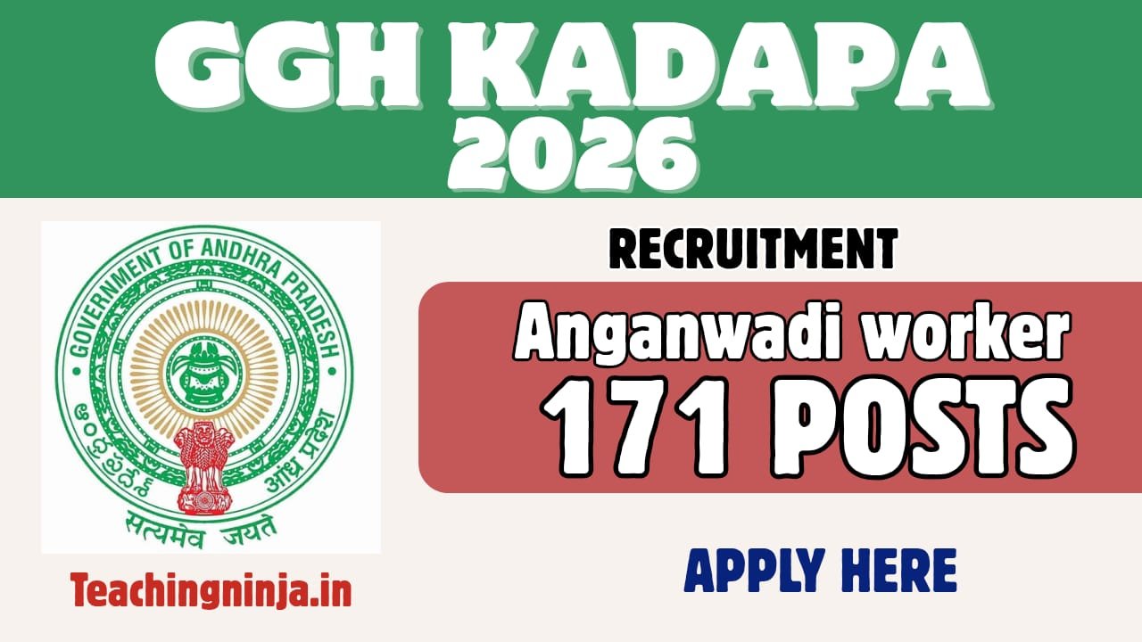 GGH Kadapa Counsellor & Other Recruitment 2026 Out – Apply Offline for 09 Contract Posts
