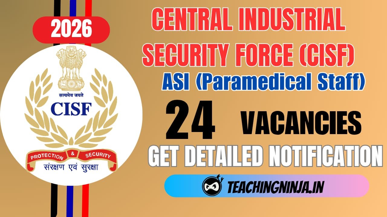 CISF ASI Paramedical Staff Recruitment 2026 Apply Online for 24 Posts | Salary Up to ₹92,300